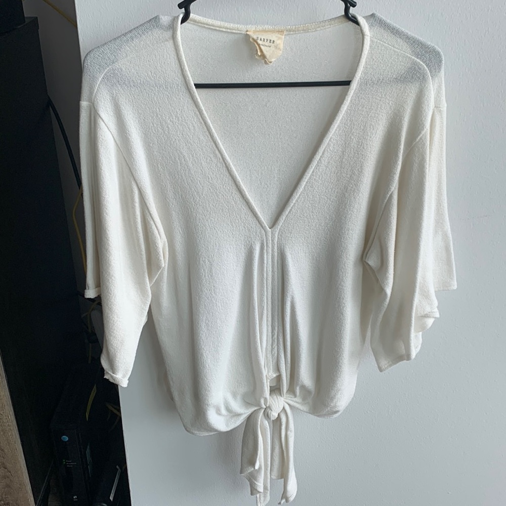 Tie front top